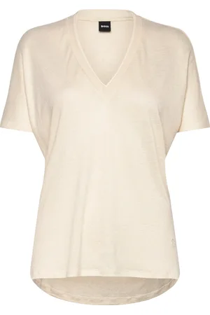 HUGO BOSS Eylina Tops T-shirts & Tops Short-sleeved Cream