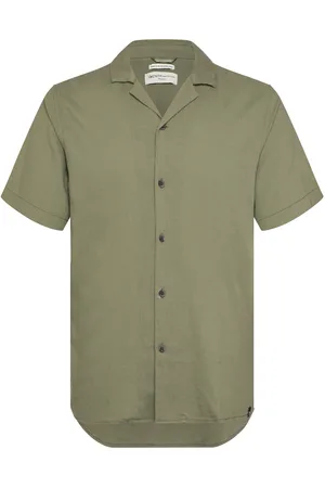 TOM TAILOR Relaxed Viscose Linen Shirt Tops Shirts Linen Shirts Green