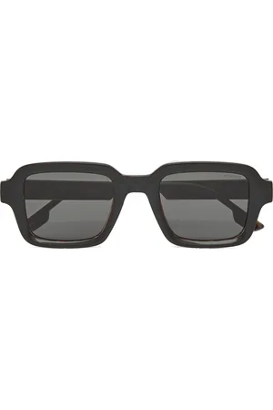 Komono Li L Black Tortoise Firkantede Solbriller Black