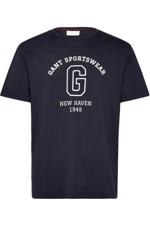 GANT Graphic Ss T-Shirt Tops T-Kortærmet Skjorte Navy