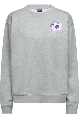 Hugo Blue Over D Crew_B_2 Tops Sweatshirts & Hoodies Sweatshirts Grey