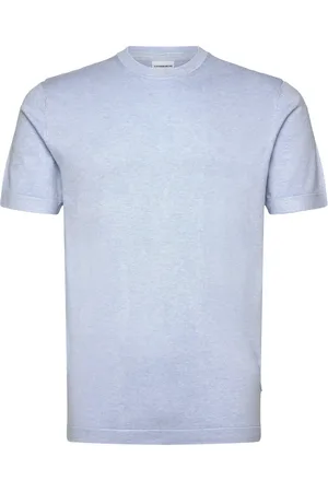 Lindbergh Eco Vero S/S O-Neck Tee Tops T-Kortærmet Skjorte Blue