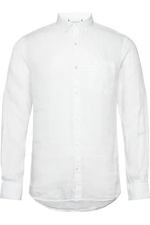 Lindbergh Pure Linen L/S Shirt Tops Shirts Linen Shirts White