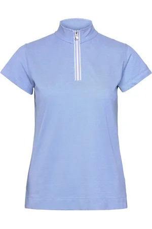 Daily Sports Kim Cap S Half Zip Tops T-shirts & Tops Polos Blue