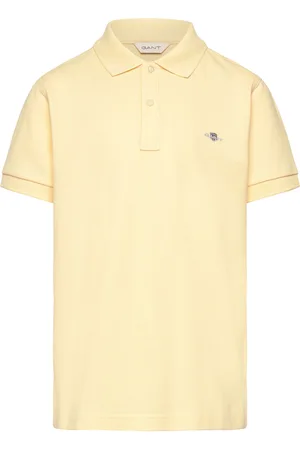 GANT Shield Ss Pique Tops T-shirts Polo Shirts Short-sleeved Polo Shirts Yellow