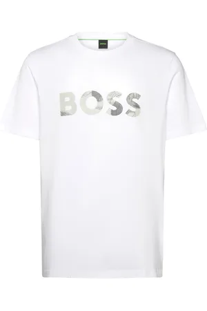 HUGO BOSS Tee Logo Glamping Sport Men Sports Clothes Sport Tops Sport T-Skjorte White
