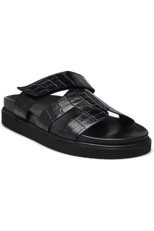 Pavement Maru Croco Shoes Sandals Flat Sandals Black