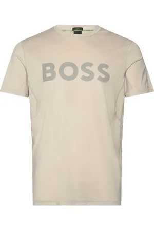 HUGO BOSS Tee Active Sport Men Sports Clothes Sport Tops Sport T-Skjorte Beige