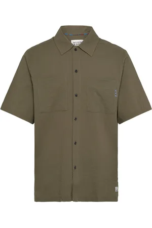 Scotch&Soda Relaxed Fit Short Sleeve Seersucker Shirt Tops Polos Short-sleeved Green