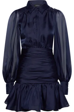 Bardot Milani Organza Shirt Dress Kort Kjole Navy