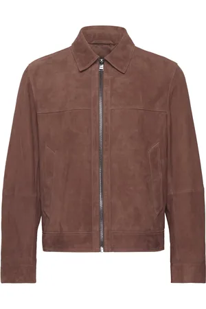 HUGO BOSS H-Malbano5 Læderjakke Skindjakke Brown