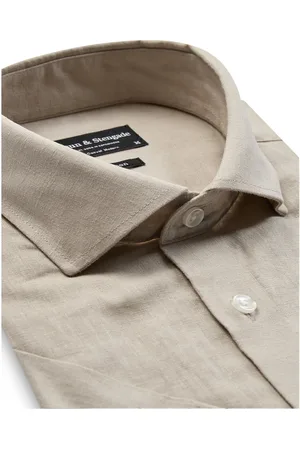 Bruun & Stengade Bs Hauger Casual Modern Fit Shirt Tops Shirts Business Shirts Beige