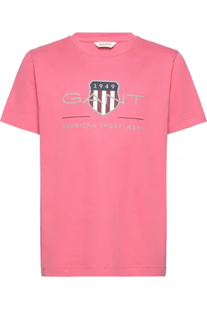 GANT Archive Shield Ss T-Shirt Tops T-Kortærmet Skjorte Pink