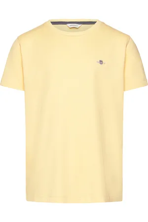 GANT Shield Ss T-Shirt Tops T-Kortærmet Skjorte Yellow