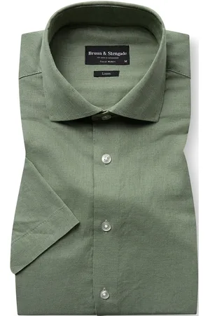 Bruun & Stengade Bs Hauger Casual Modern Fit Shirt Tops Shirts Business Shirts Green