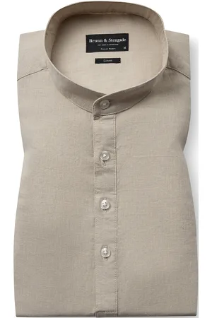 Bruun & Stengade Bs Crawford Casual Modern Fit Shirt Tops Shirts Business Shirts Beige