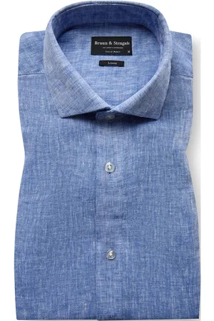 Bruun & Stengade Bs Ant Lli Casual Modern Fit Shirt Tops Shirts Casual Shirts Blue