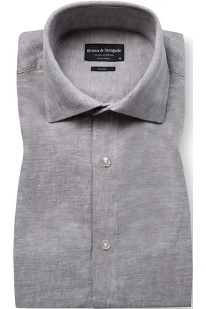 Bruun & Stengade Bs Ant Lli Casual Modern Fit Shirt Tops Shirts Casual Shirts Grey