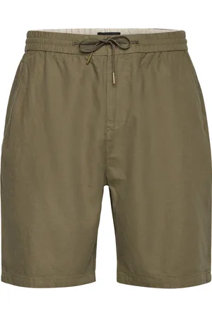 Scotch&Soda Seasonal Core - Fave Cotton Linen Relaxed Fit Bermuda Bottoms Shorts Linen Shorts Green