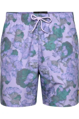 Lyle & Scott Digital Floral Print Swim Short Badeshorts Purple
