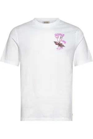 Scotch&Soda Front And Back Artwork T-Shirt Tops T-Kortærmet Skjorte White