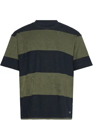 Vans Bergman Stripe Ss Sport Men Sports Clothes Sport Tops Sport T-Skjorte Green