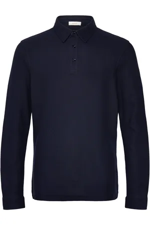 Snoot Sardinia Polo M Tops Knitwear Long Sleeve Knitted Polos Navy