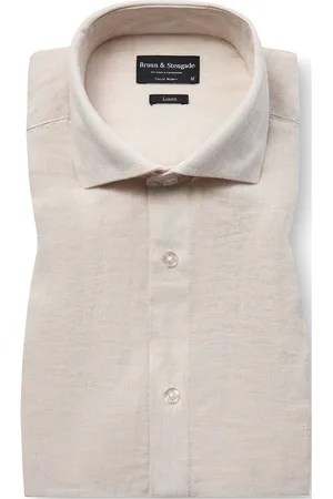 Bruun & Stengade Bs Ant Lli Casual Modern Fit Shirt Tops Shirts Casual Shirts Beige