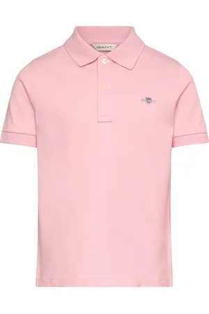 GANT Shield Ss Pique Tops T-shirts Polo Shirts Short-sleeved Polo Shirts Pink