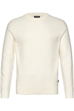J Lindeberg M Cotton Structure Sweater Designers Sweatshirts & Hoodies Sweatshirts White