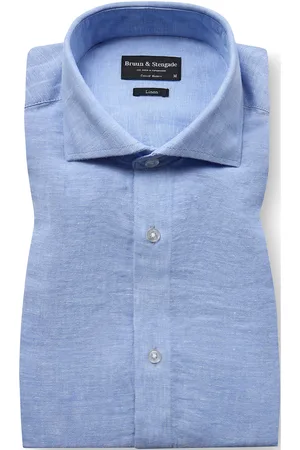 Bruun & Stengade Bs Ant Lli Casual Modern Fit Shirt Tops Shirts Casual Shirts Blue