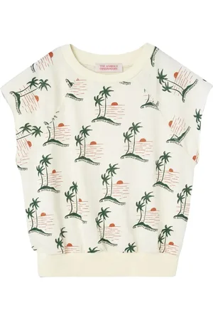 The Animals Observatory Squab Kid Top White Lindo Tops T-shirts Sleeveless Beige