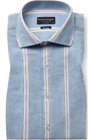Bruun & Stengade Bs Correa Casual Modern Fit Shirt Tops Shirts Casual Shirts Blue