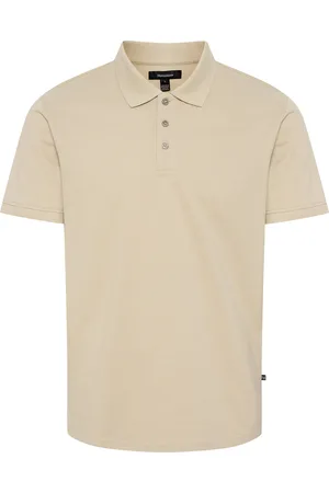 Matinique Mapoleo Melange Tops Polos Short-sleeved Beige