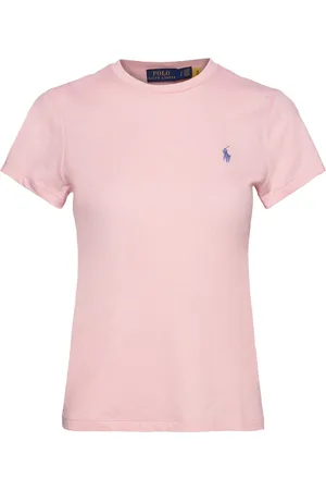 Ralph Lauren Cotton Jersey Crewneck Tee Tops T-shirts & Tops Short-sleeved Pink