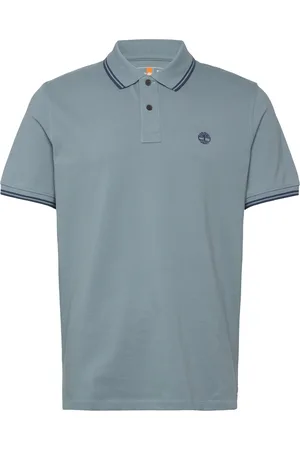 Timberland Tipped Pique Short Sleeve Polo Designers Polos Short-sleeved Blue