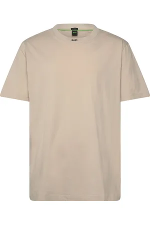HUGO BOSS Tee Rib Sport Men Sports Clothes Sport Tops Sport T-Skjorte Beige