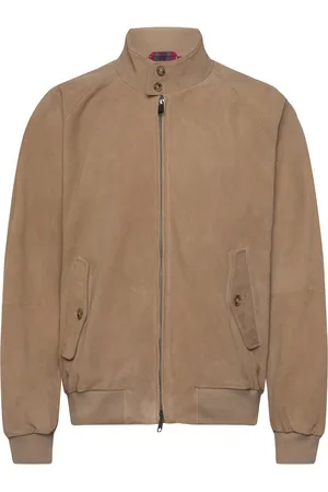 Baracuta G9 Suede Designers Jackets Light Jackets Beige