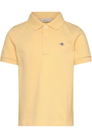 GANT Shield Ss Pique Tops T-shirts Polo Shirts Short-sleeved Polo Shirts Yellow