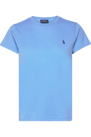 Ralph Lauren Cotton Jersey Crewneck Tee Tops T-shirts & Tops Short-sleeved Blue