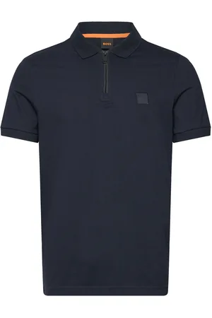 HUGO BOSS Passerzip Tops Polos Short-sleeved Navy