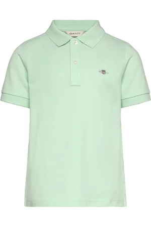 GANT Shield Ss Pique Tops T-shirts Polo Shirts Short-sleeved Polo Shirts Green