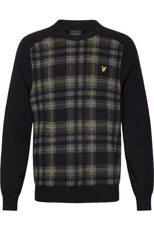 Lyle & Scott Lyle And Scott Tartan Jumper Tops Knitwear Round Necks Black
