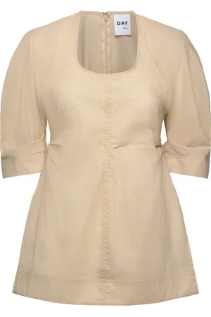 DAY Birger et Mikkelsen Justin - Cotton Chintz Tops Blouses Short-sleeved Beige