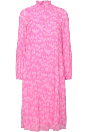 Crās Binacras Dress Knælang Kjole Pink