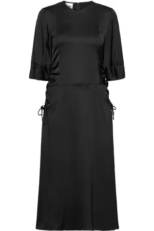 DAY Birger et Mikkelsen Gia - Fluid Viscose Knælang Kjole Black