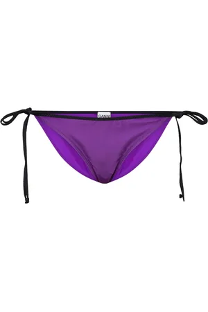 Ganni Recycled Graphic Swimwear Bikinis Bikini Bottoms Side-tie Bikinis Purple