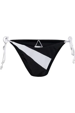 Seafolly Sliceofsplice Spliced Tie Side Rio Swimwear Bikinis Bikini Bottoms Side-tie Bikinis Black