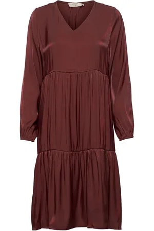 Cream Crsally Dress Knælang Kjole Brown