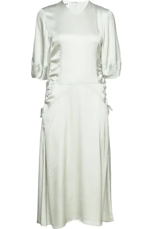 DAY Birger et Mikkelsen Gia - Fluid Viscose Knælang Kjole White
